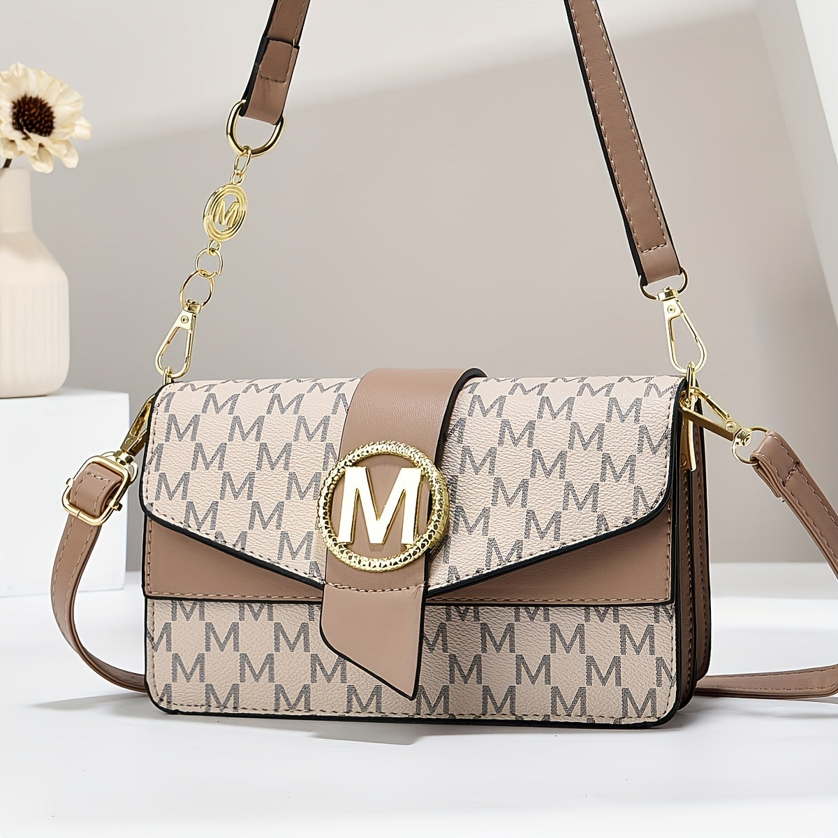 حقيبة جديدة بطباعة ريترو عصرية متعددة الاستخدامات عالية الجودة فاخرة خفيفة وعمليّة متعددة الطبقات بتصميم شخصي وحقيبة كتف بسلسلة