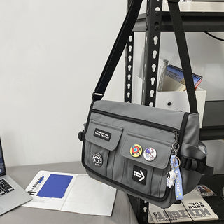 حقيبة رسول دراجة للرجال حقيبة كتف قابلة للتعديل قابلة للطي حقيبة كتف للطلاب حقيبة كتف مائلة حقيبة كتاب منظم مستندات ورقية حقيبة تابلت