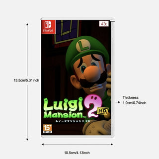 كرتريج لعبة نينتندو سويتش "قصر لويجي 2" عالي الدقة - مغامرة أكشن، تصنيف ESRB E10+، 15 دقيقة من اللعب، تصميم غلاف أخضر وأسود، طريقة عرض كلاسيكية | تخزين متين