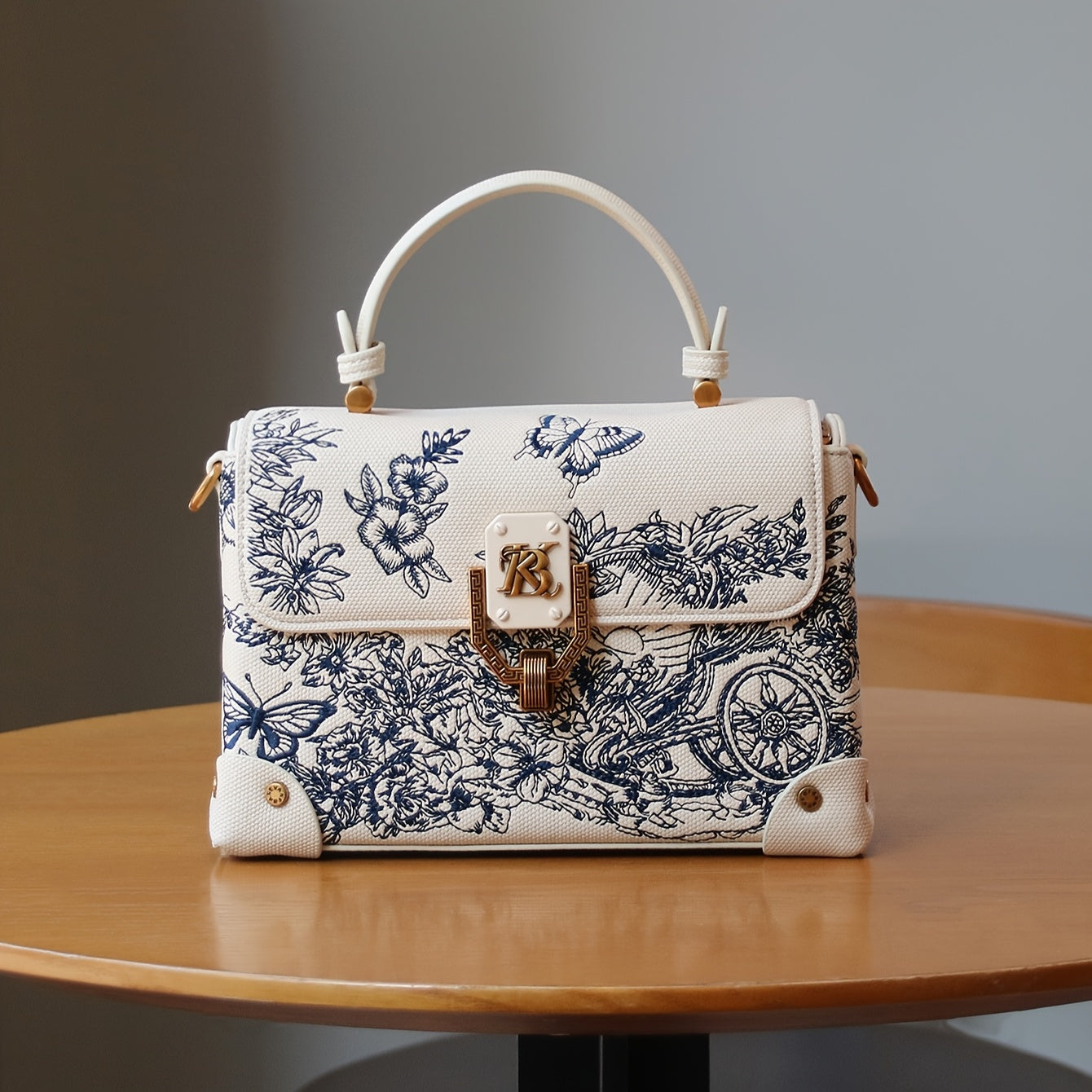 حقيبة يد نسائية أنيقة بياقة بيضاء مطرزة مع حزام قابل للتعديل، تصميم فاخر خفيف الوزن، حقيبة كروس مربعة صغيرة مع إغلاق خاص بإبزيم قفل، صناعي، حقائب يد للسيدات