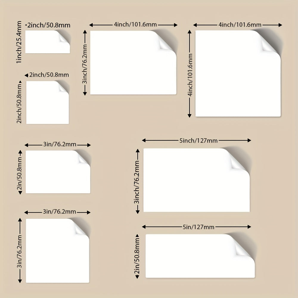ملصقات مربعة لامعة مخصصة - ملصقات ذاتية اللصق متعددة الأحجام للبلاستيك، الزجاج، المعدن، - ورقة طباعة رقمية عالية الدقة لتغليف المنتجات، الزجاجات، الحرف اليدوية، الجرد (الألمانية، اليابانية، الفرنسية، الإنجليزية، الكورية)، ملصقات فينيل