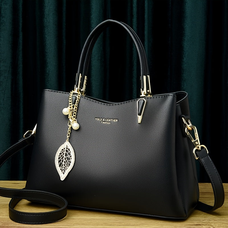 حقيبة يد كبيرة السعة أنيقة وعصرية، مثالية لحفلات الزفاف والاحتفالات، بتصميم كاجوال، مصنوعة من، وتوفر كحقيبة كتف ومحفظة متعددة الوظائف.