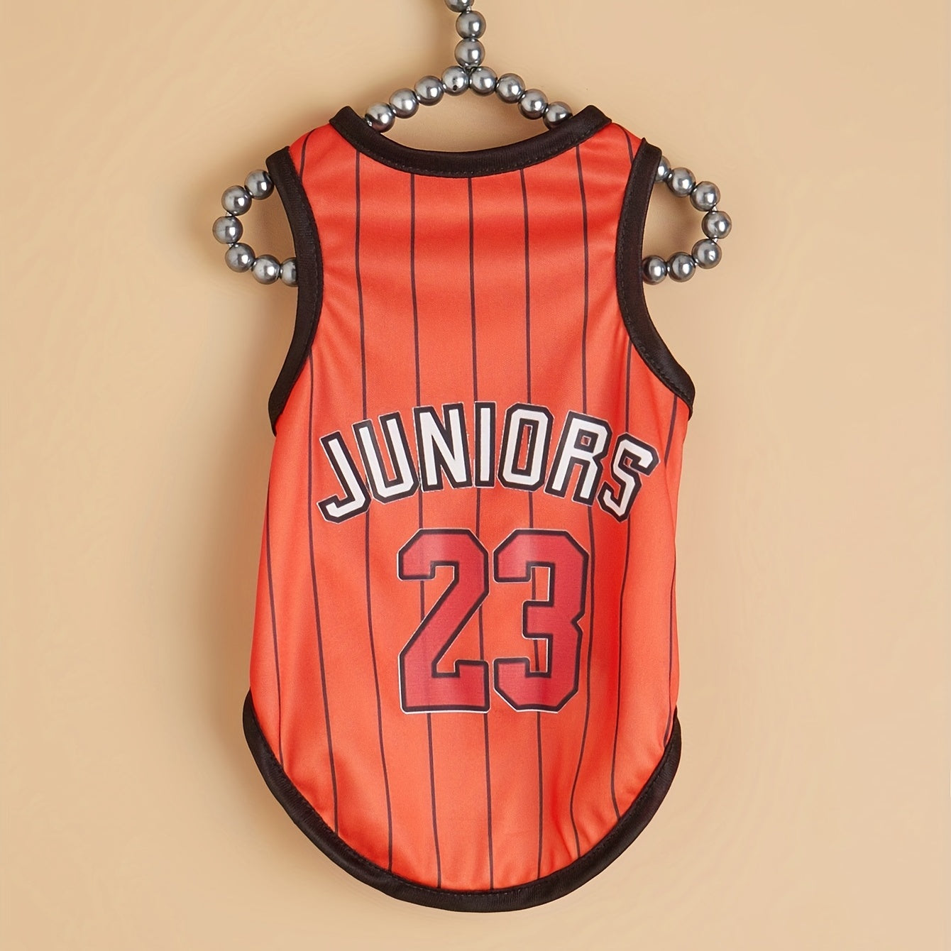 1 سترة تنفس للحيوانات الأليفة برسمة "جونيورز" جذابة باللون البرتقالي والأسود - بوليستر خفيف، تصميم سهل السحب للكلاب والقطط بجميع الأحجام - مثالية لحفلات الصيف، ملابس الحيوانات الأليفة