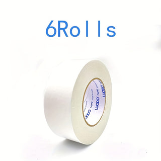 6 قطع شريط لاصق ذو وجهين، عرض 50 مم، شريط لاصق للمكتب من المطاط الصناعي عريض