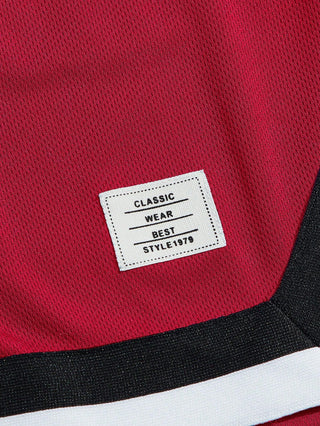 بنطلون قصير مدرز بعبارة رباط خصر للرجال