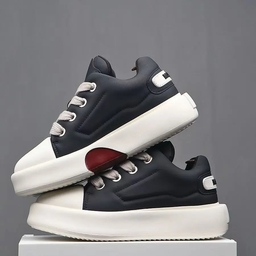 حذاء رياضي رجالي - أبيض – جلد صناعي