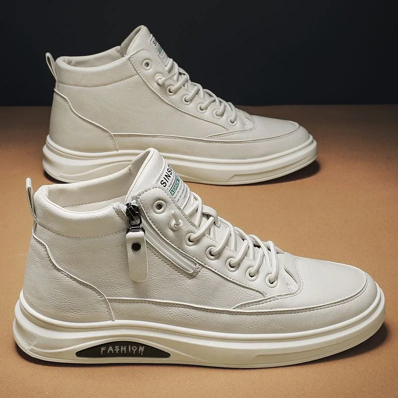 حذاء كاجوال رجالي - أسود – جلد صناعي، تهوية مريحة