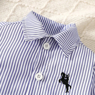 خريف جديد collection british cotton baby أولاد clothing أكمام طويلة striped shirt pants طقم for pattern