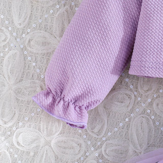 baby بنت's ربيع خريف gentle purple dream wind بدلة solid color coat butterfly floral printed daily boutique جديد 2 pieces