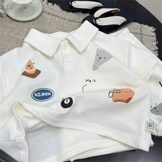 baby طقم صيف جديد أولاد polo shirt أكمام قصيرة t-shirt shorts خفيف طقم قطعتين