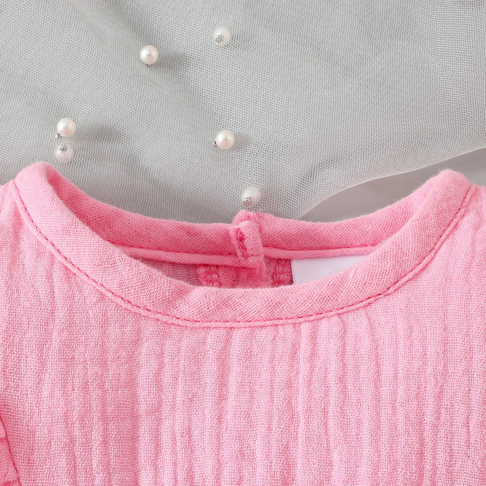 baby بدون أكمام ruffled bow with pink double بليسيه تل patchwork جيب butterfly shaped wavy جيب