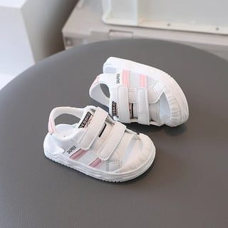 baby toddler sandals for بنات one-year-old صيف anti-kick beach shoes zip closure protective hair instead baotou