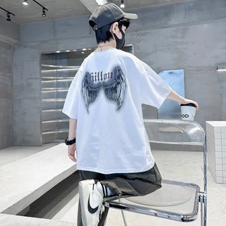 أولاد' أكمام قصيرةd pants طقم صيف خفيف edition موضة 2025 جديد zhongda children's clothing sportswear صيف edition