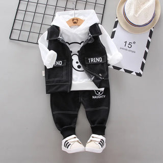 أولاد sports suits ربيع وخريف clothes handsome korean children clothes children baby sweater three-piece بدلة