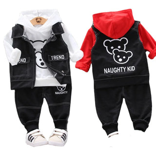 أولاد sports suits ربيع وخريف clothes handsome korean children clothes children baby sweater three-piece بدلة