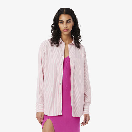 قميص بوبلين قطني كبير الحجم Lacoste