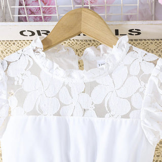 cuhk بنات' صيف بدون أكمام بليسيه فستان fly كم design neck button decoration solid pattern knitted fabric includes belt
