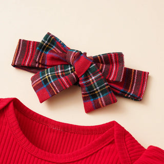 كاجوال baby بنت christmas woolen coat فيست and hair tape طقم gingerbread santa claus fawn فستان cute pattern ستايل