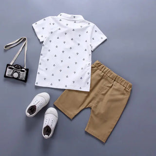 كاجوال cotton قصير clothing طقم for little أولاد baby toltler's صيف print outfit odm supply
