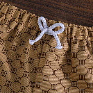 كاجوال fashion for baby أولاد صيف trend men's children's clothing flash gold letter printed t-shirt geometric shorts شتاء