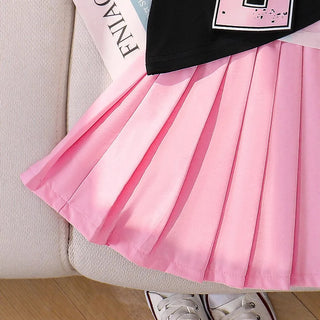 كاجوال صيف sports wind بنات' طقم قطعتين children's floral digital printing أكمام قصيرة توب بليسيه جيب worsted kid's