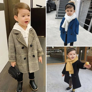 children clothing children woolen coat 2024 خريف ستايل ولد baby handsome coat small and medium children طويل korean version