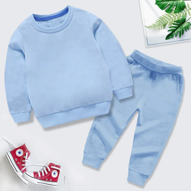 children's كاجوال fashionable sports leisure بدلة 100% cotton أكمام طويلة pants for أولاد and بنات toddler