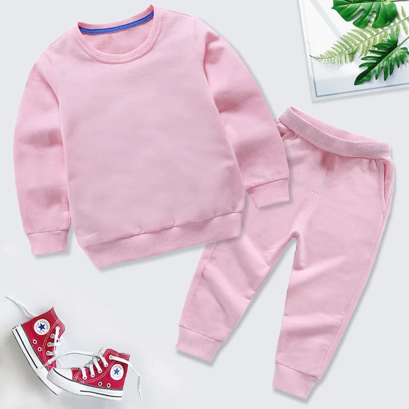children's كاجوال fashionable sports leisure بدلة 100% cotton أكمام طويلة pants for أولاد and بنات toddler