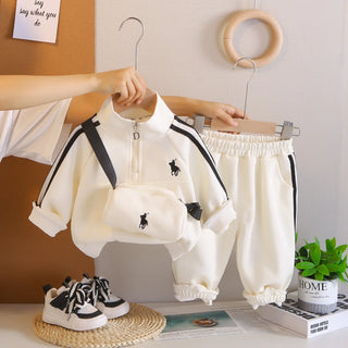 children's طقم موضة 2025 ربيع وخريف جديد men's and women's clothing embroidered hoodie طقم، sports and leisure طقم قطعتين