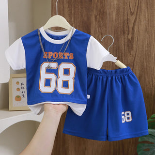 children's صيف two-piece sports jersey جديد أولاد' baby خفيف t-shirt shorts for أطفال' outdoors