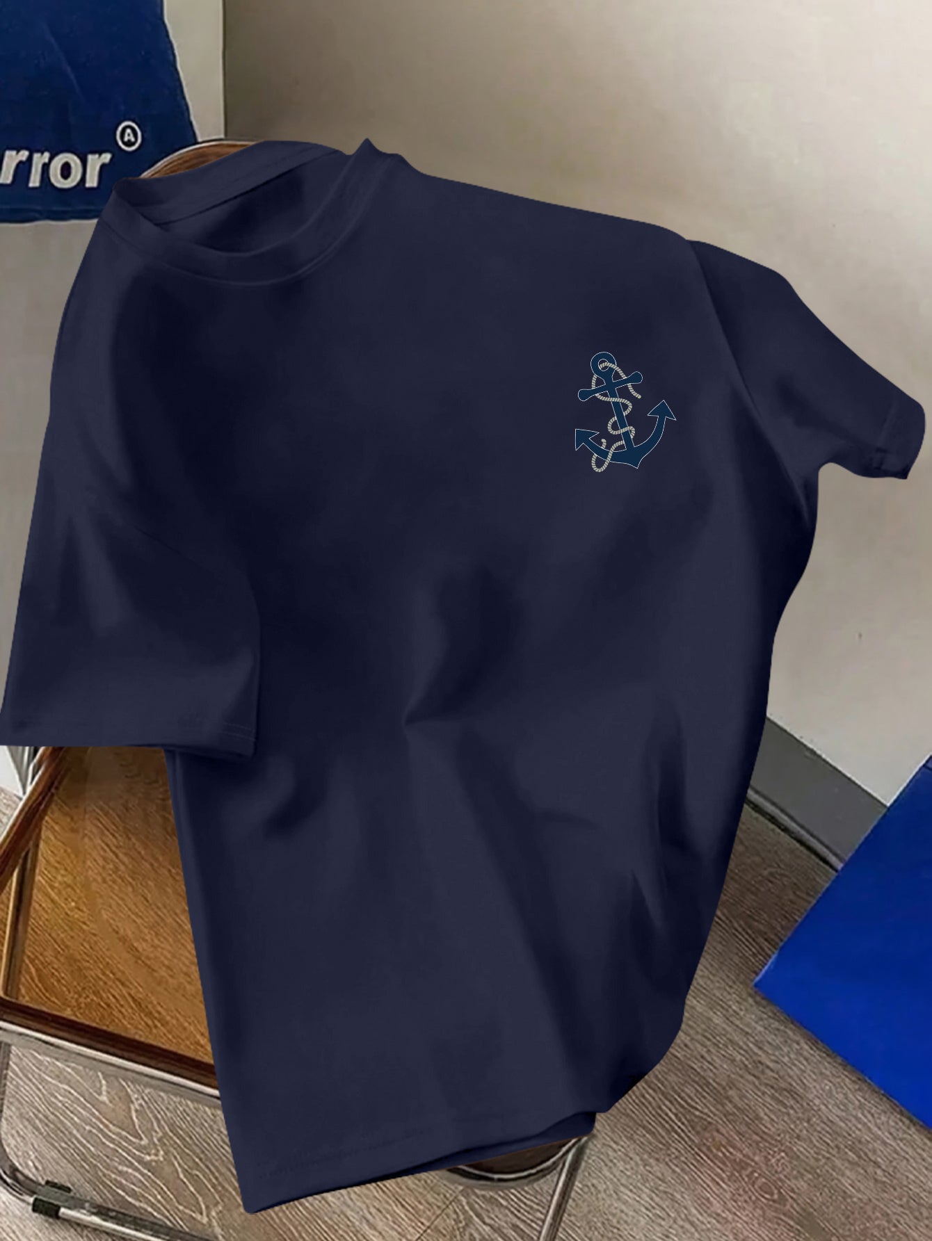 تيشيرت رجالي من القطن 100% برسمة مرساة