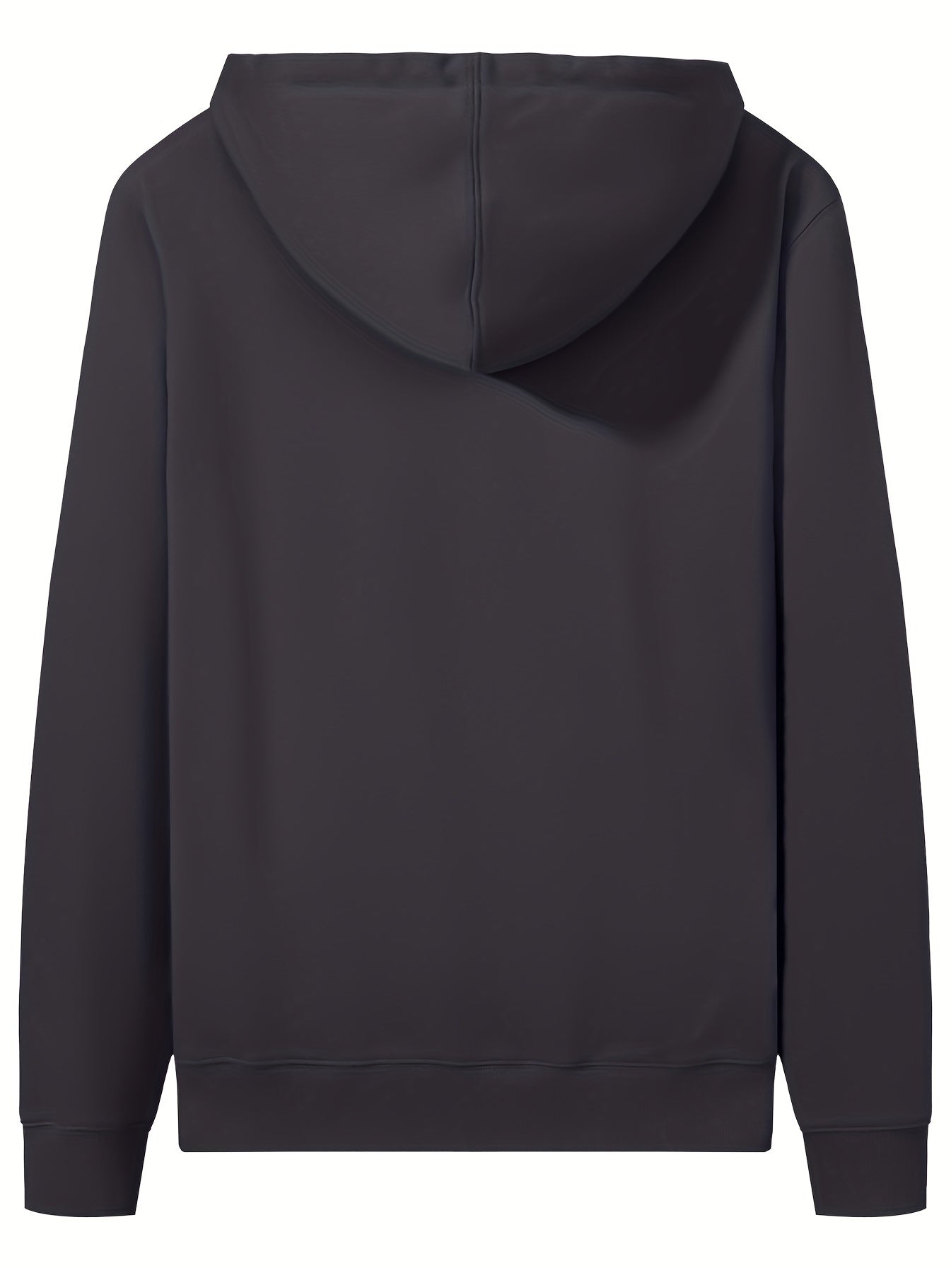 هودي رجالي أسود من القطن مع جيب بسحاب