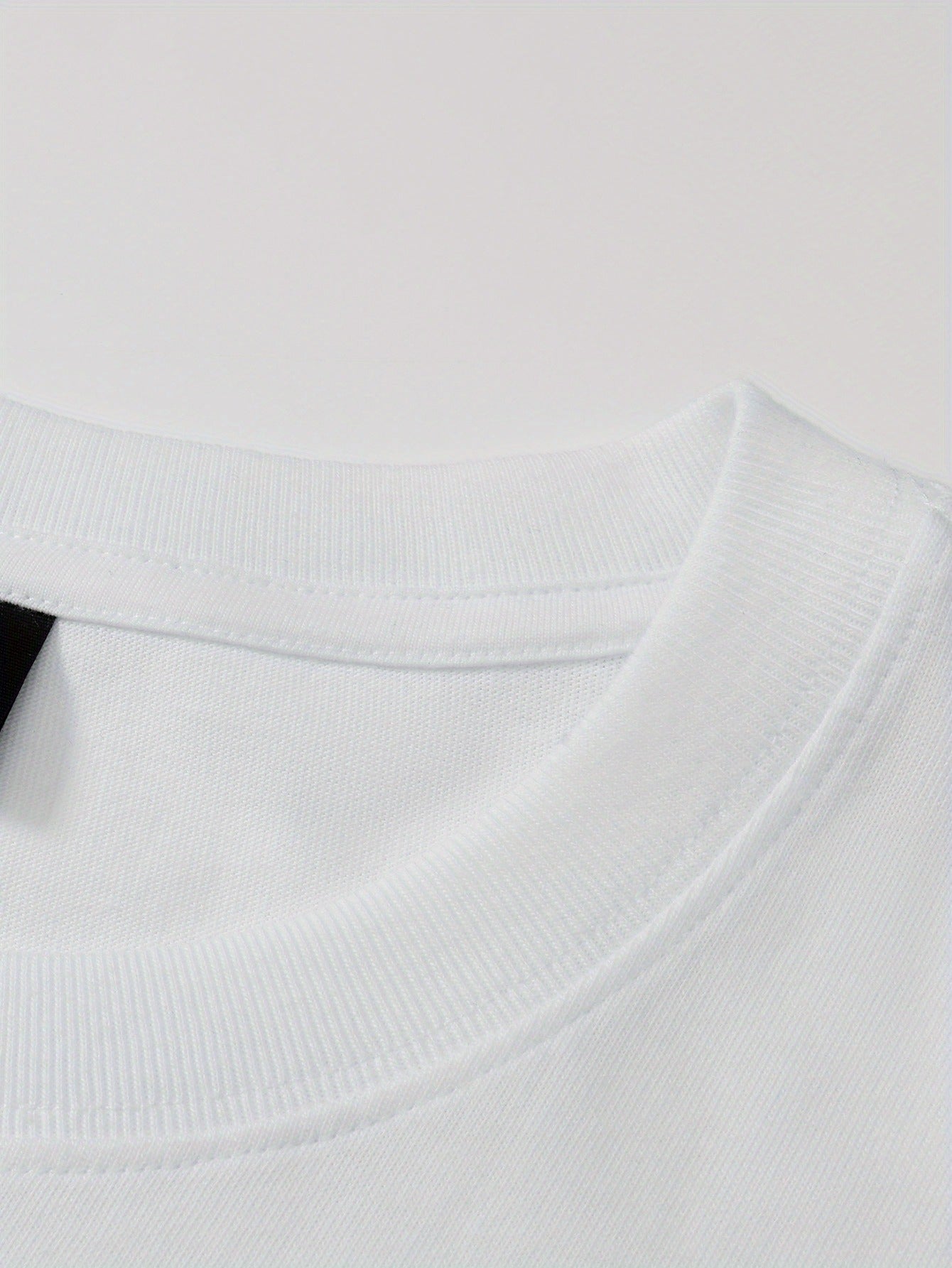 تي شيرت رجالي فضفاض 100% قطن بطباعة رسومات كاليفورنيا