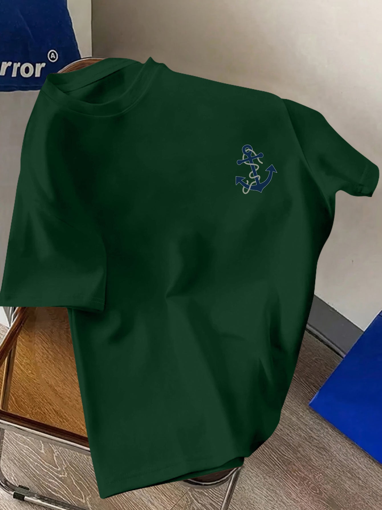 تيشيرت رجالي من القطن 100% برسمة مرساة