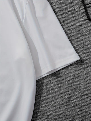 تيشيرت رجالي بأكمام قصيرة وطباعة تحفيزية "لا تستسلم أبدًا"