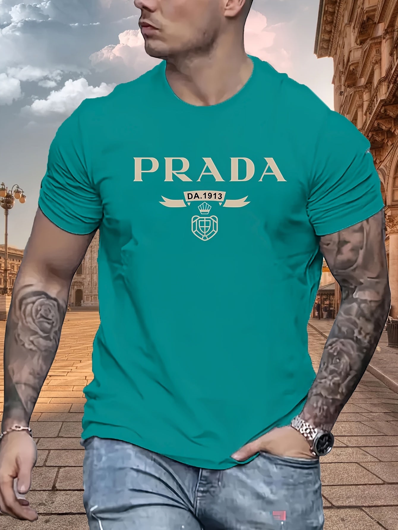 تي شيرت صيفي غير رسمي للرجال