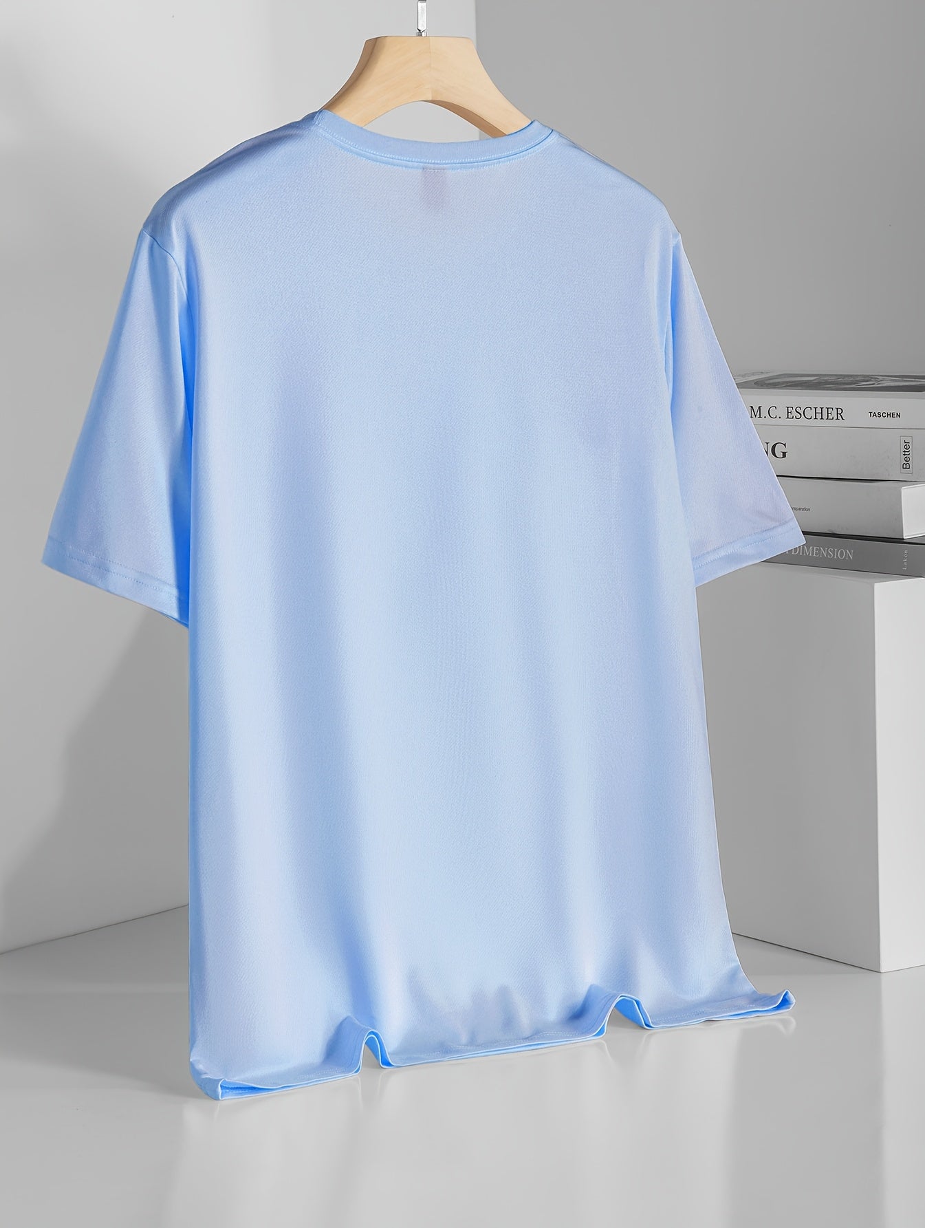 تيشيرت رجالي بأكمام قصيرة وطباعة تحفيزية "لا تستسلم أبدًا"