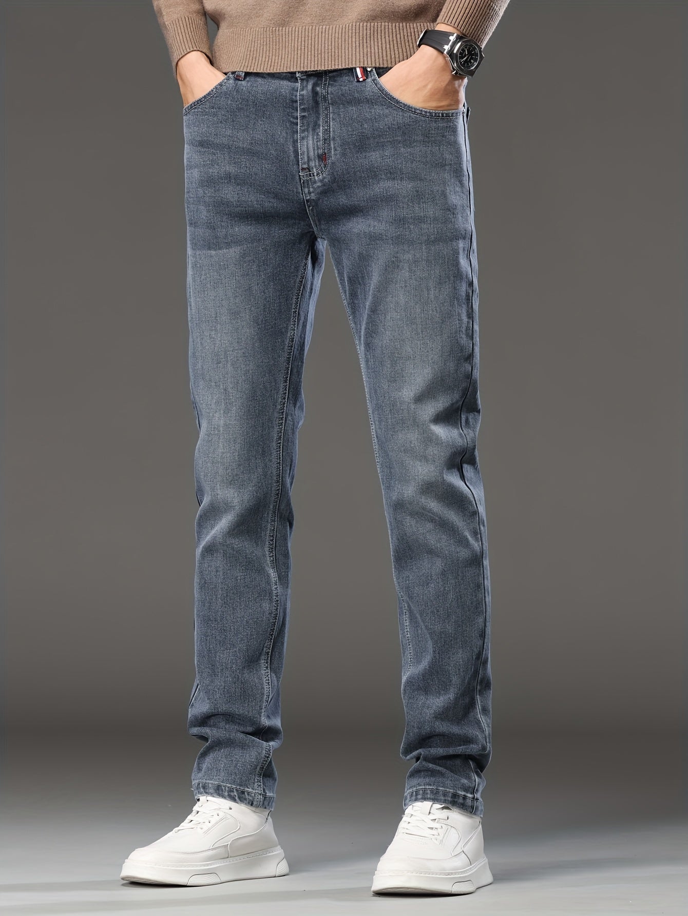 جينز رجالي بقصة ضيقة ومطاطية