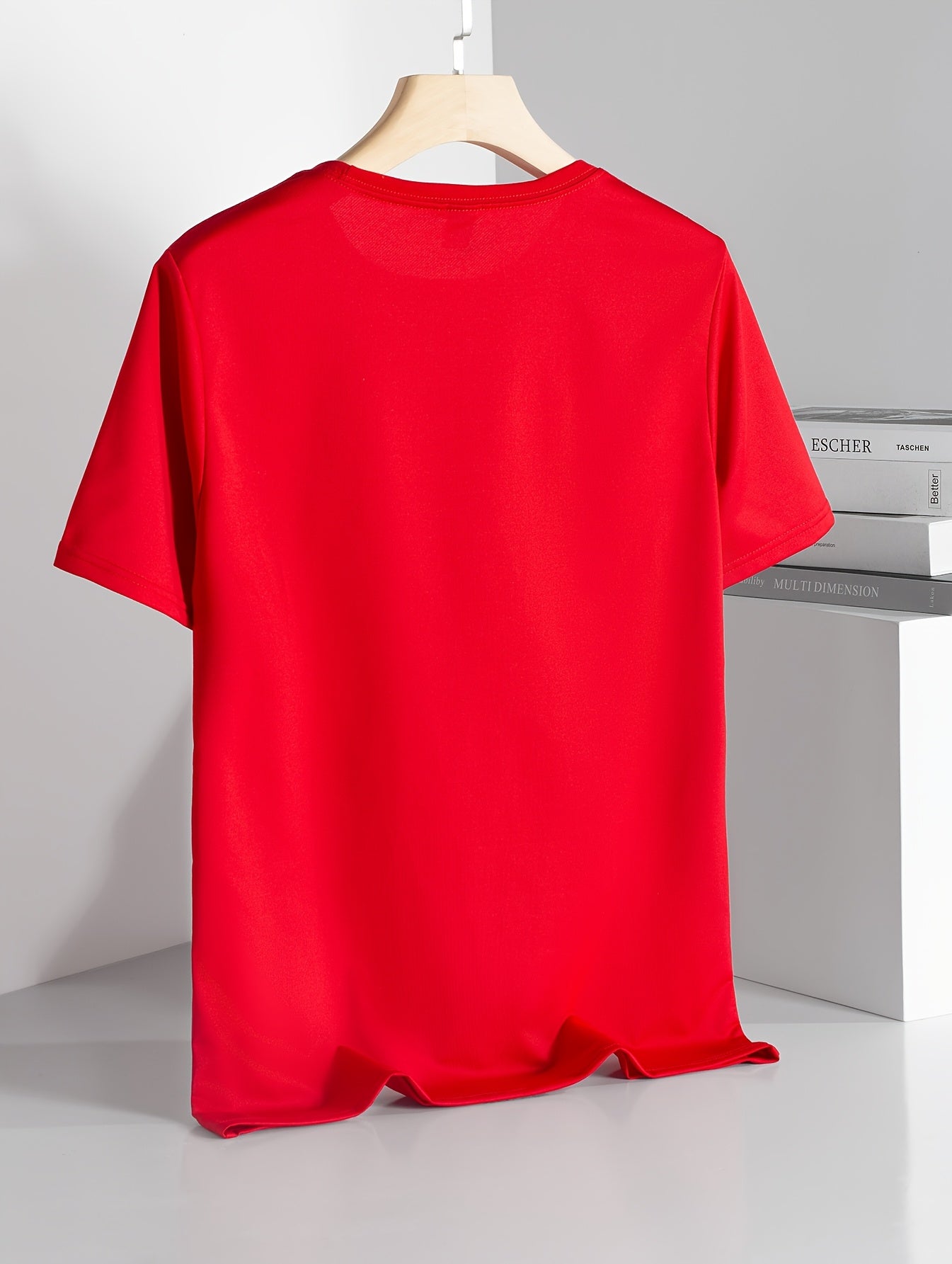 تيشيرت رجالي بأكمام قصيرة وطباعة تحفيزية "لا تستسلم أبدًا"