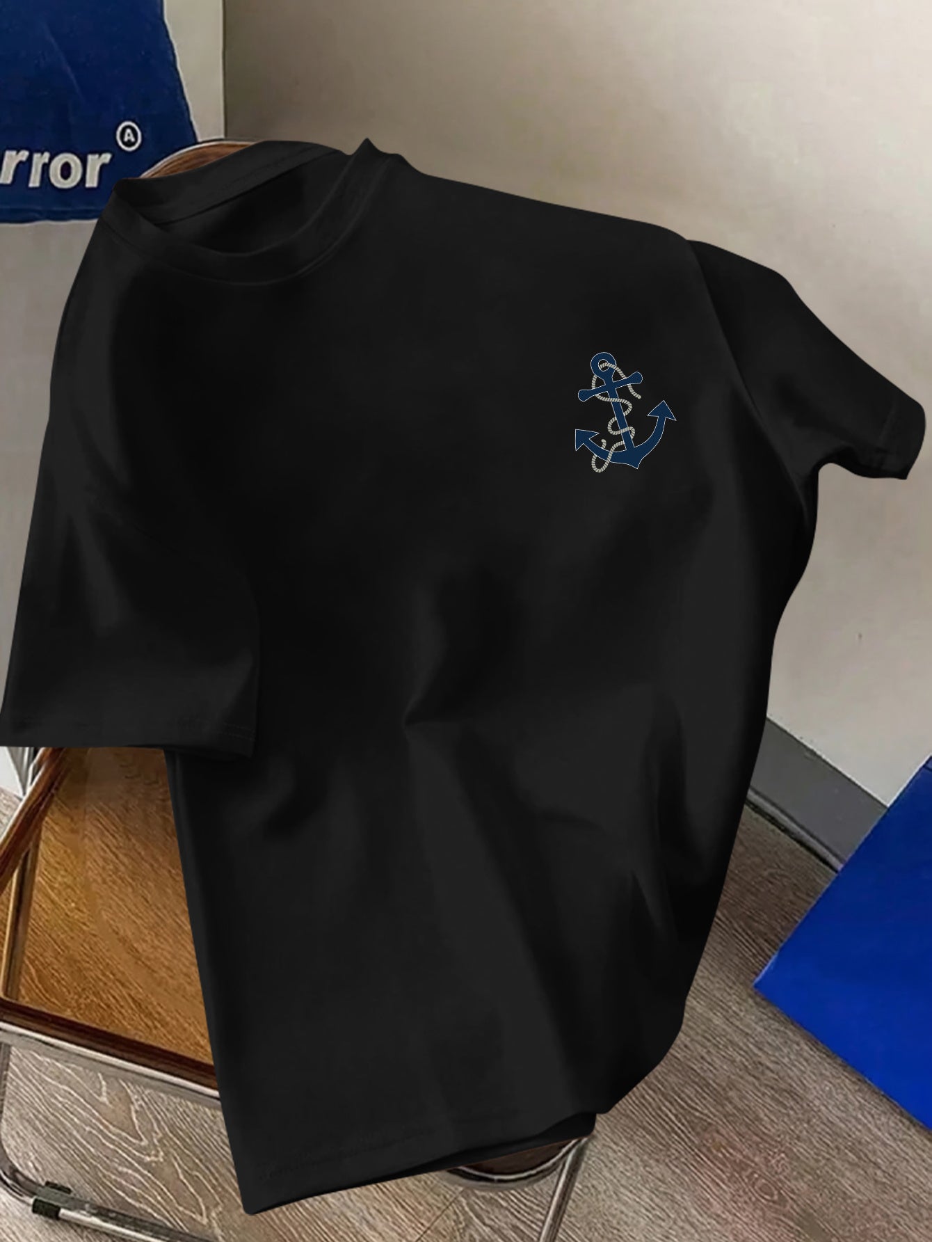 تيشيرت رجالي من القطن 100% برسمة مرساة