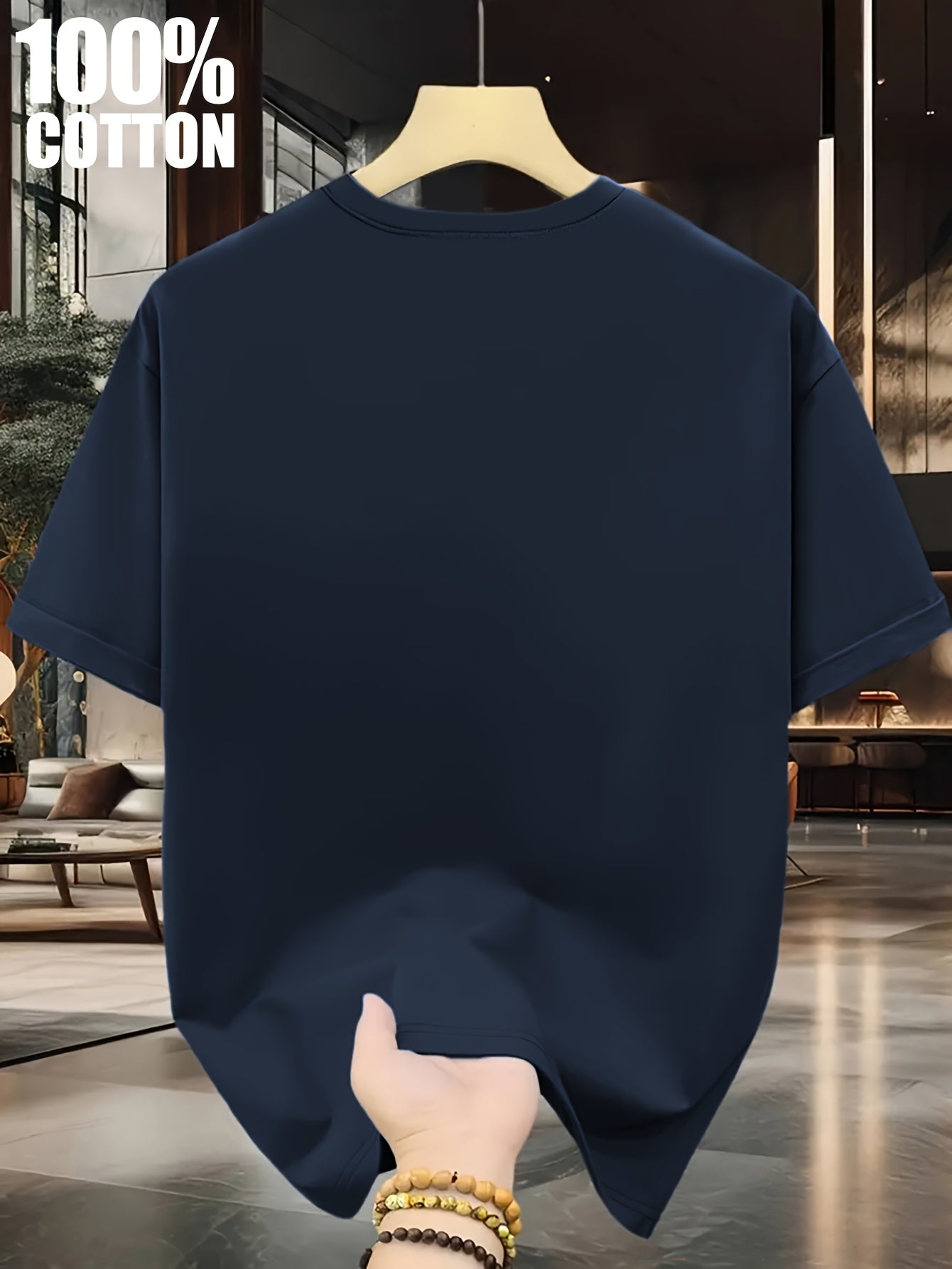 تيشيرت رجالي كاجوال من القطن بنسبة 100%