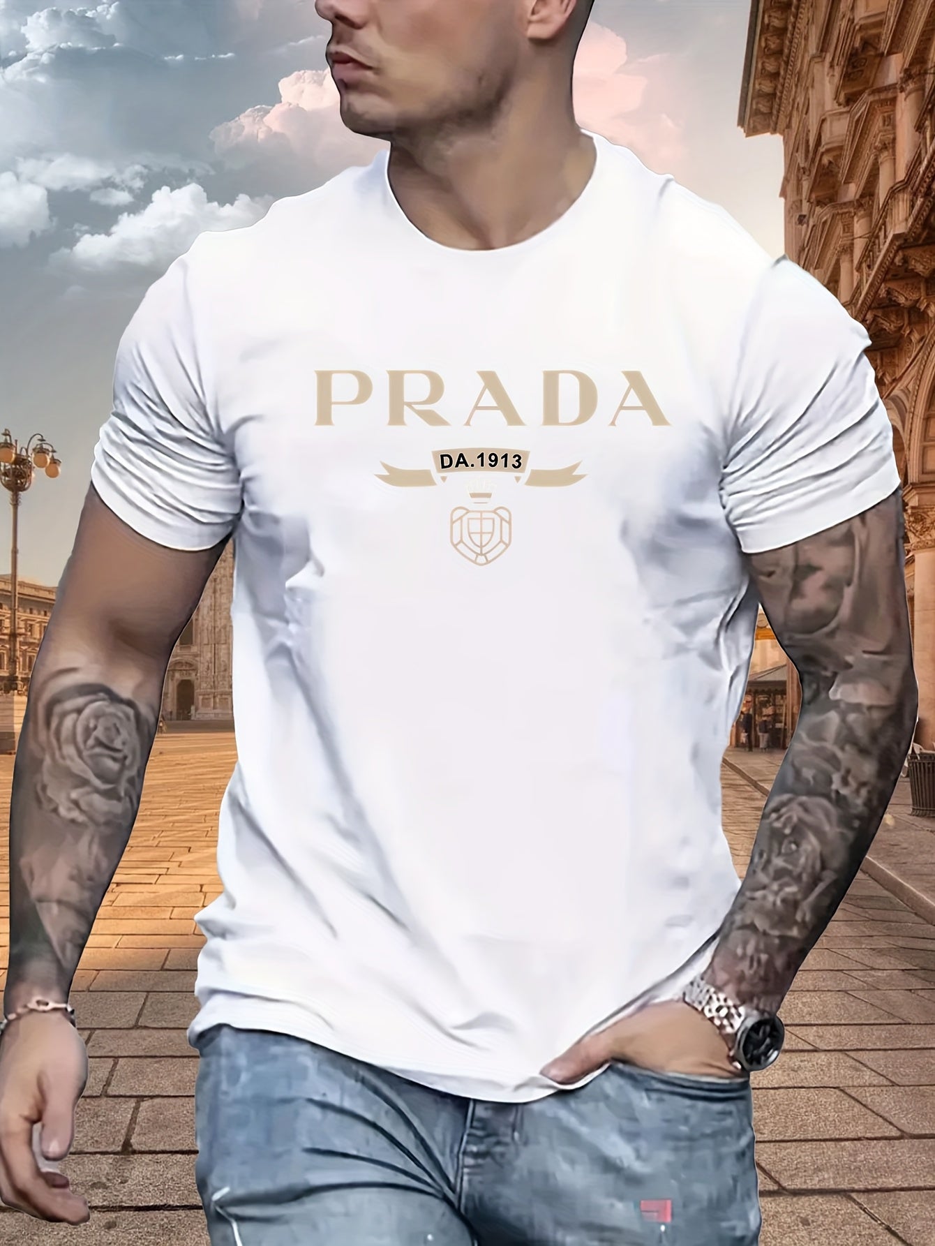 تي شيرت صيفي غير رسمي للرجال