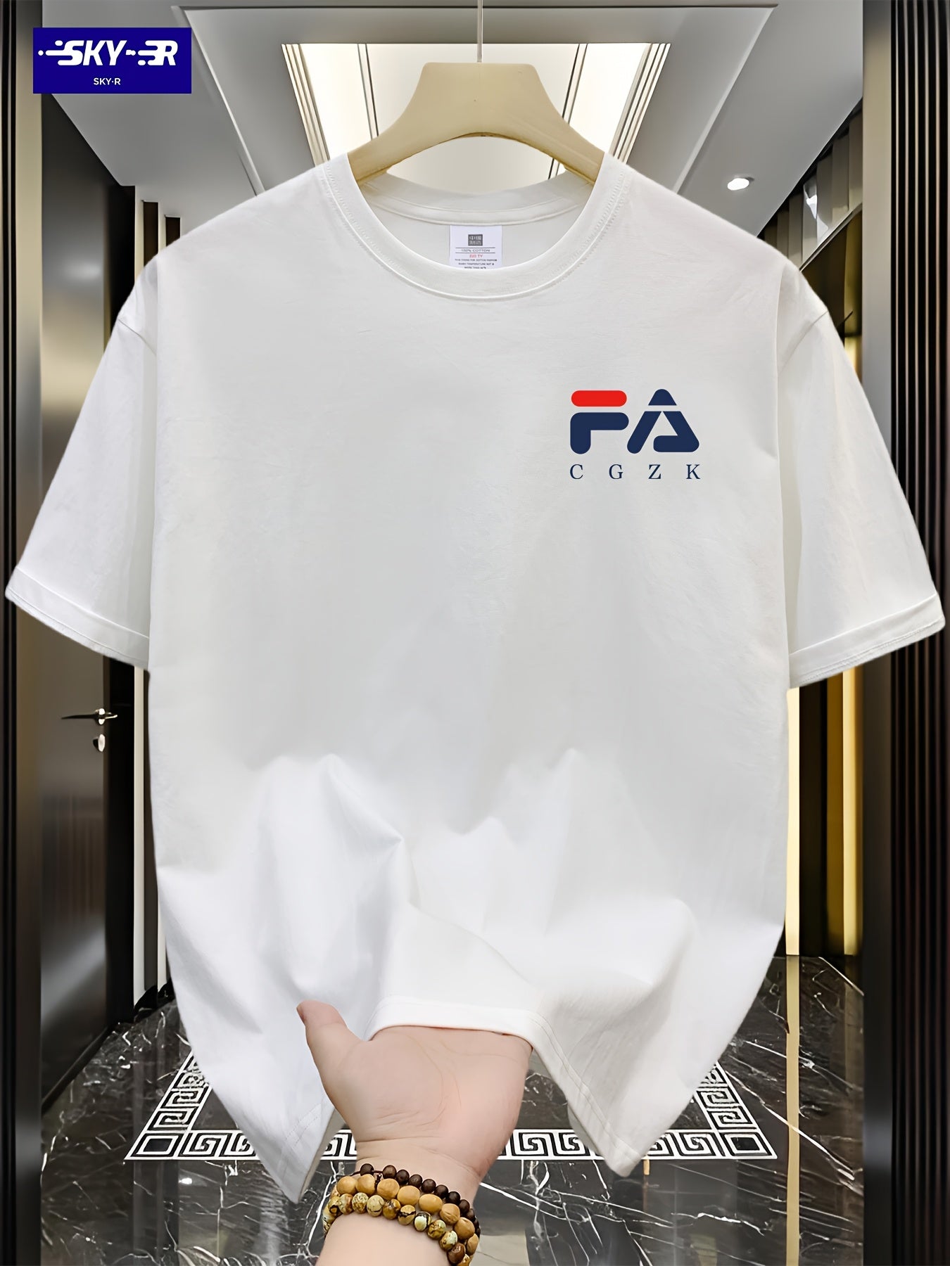 تيشيرت قطني كاجوال للرجال من SKY·R