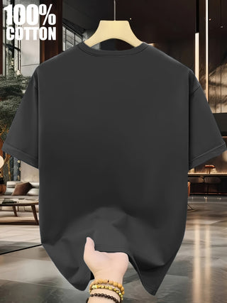 تيشيرت رجالي كاجوال من القطن بنسبة 100%