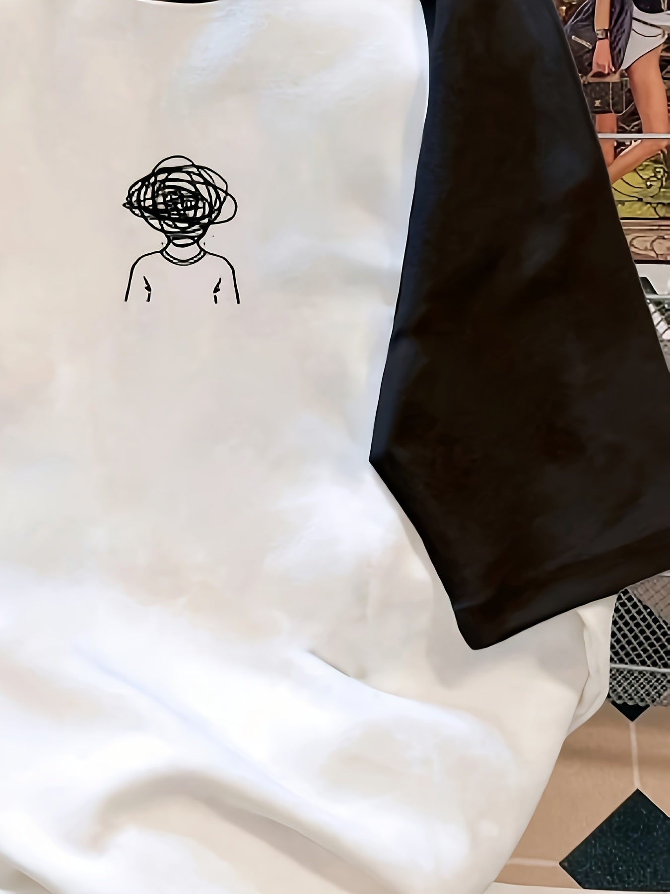 تي شيرت رجالي قصير الأكمام بطباعة رسومات UFO