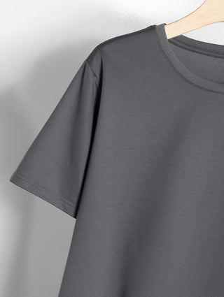 تيشيرت رجالي بأكمام قصيرة وطباعة تحفيزية "لا تستسلم أبدًا"