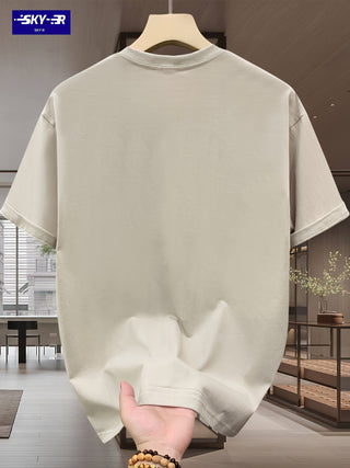 تي شيرت قطني غير رسمي للرجال