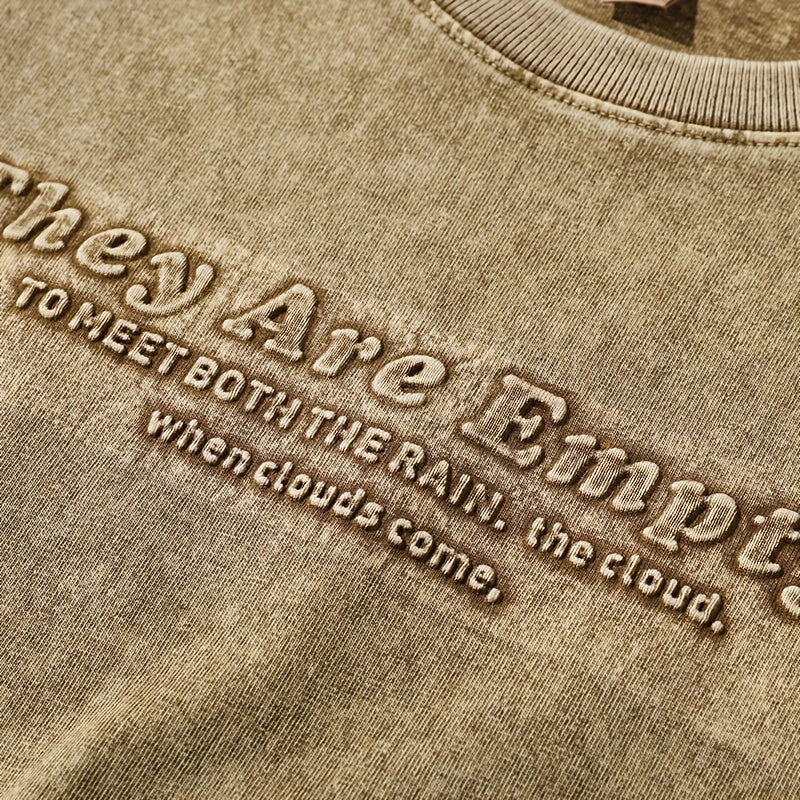 تيشيرت رجالي ثقيل مغسول بتصميم فينتاج