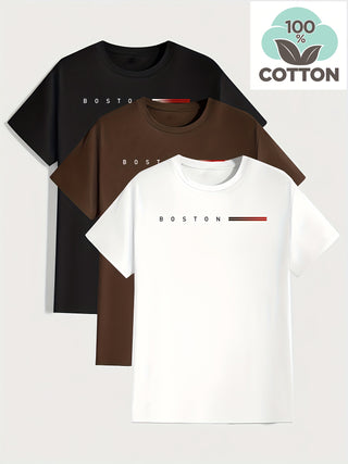 طقم تيشيرتات رجالي قطن