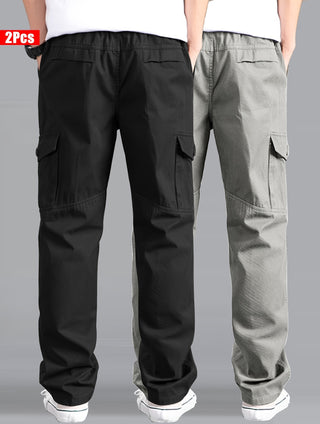 قطعتان من سروال كارجو قطني للرجال